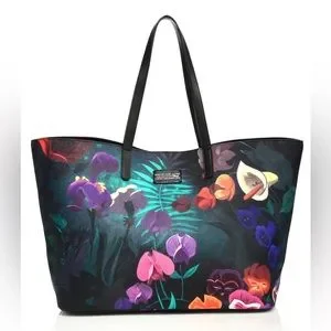 【美品】MARC JACOBS トートバッグ ディズニー コラボ ポーチ付 花柄 美品】MARC JACOBS トートバッグ ディズニー コラボ ポーチ付 花柄